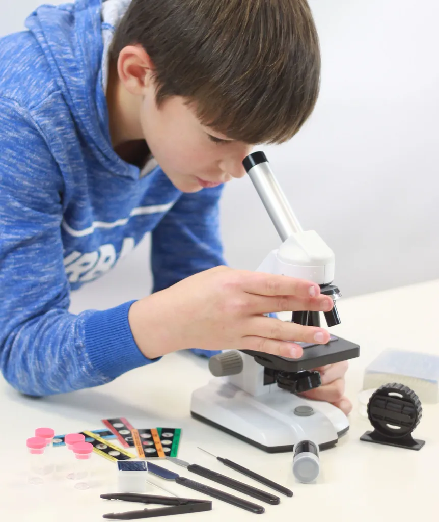 Jeu scientifique microscope enfant complet avec kit de 50 expériences