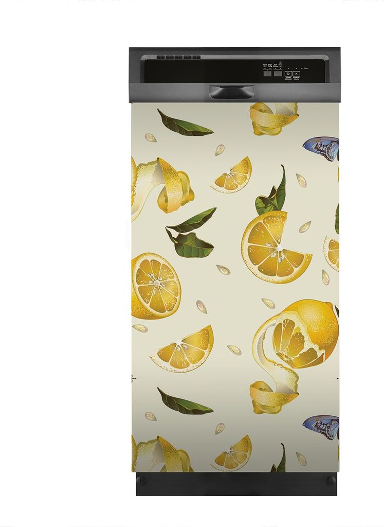 Aufkleber sticker 45x80 cm Dekorative folie Spülmaschine - Früchtetee Zitrone