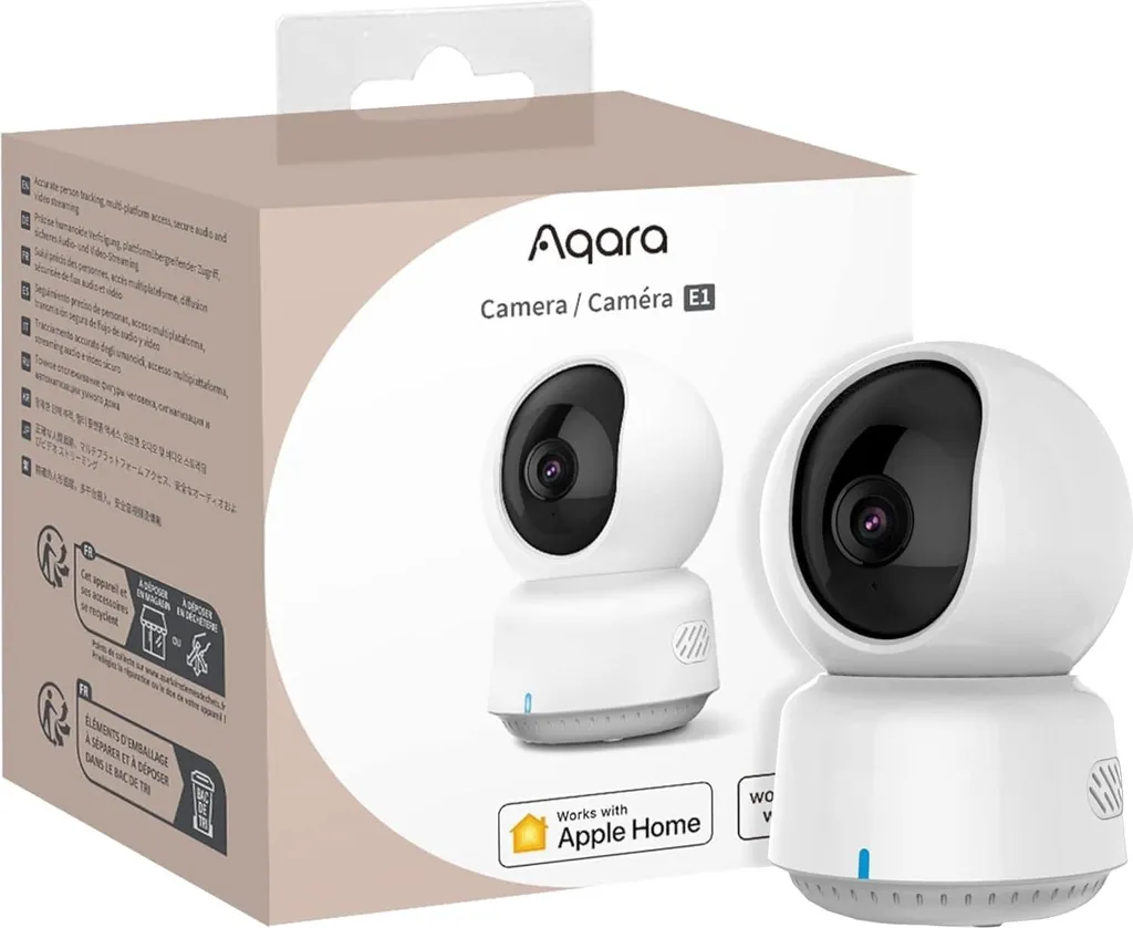 Caméra Intérieure Connectée Aqara E1 WiFi 2K pour Surveillance Maison