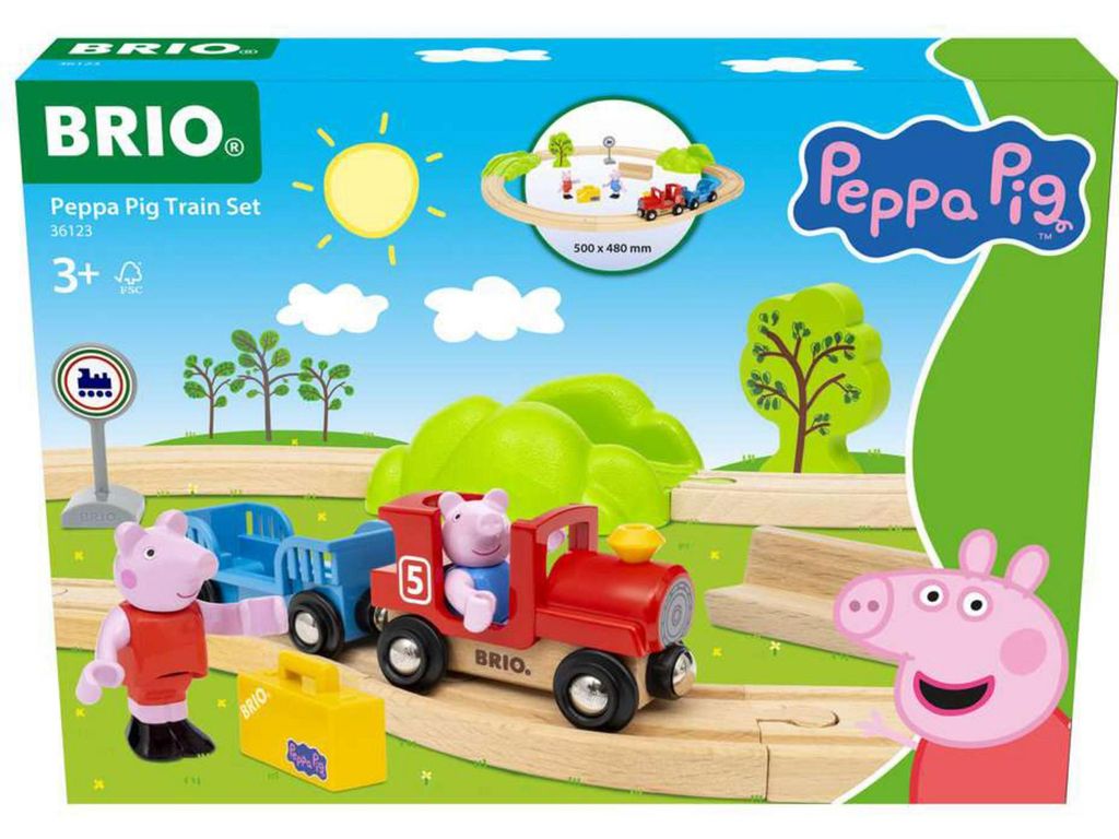 BRIO World-36123-Peppa Pig Train Set - Complete 18-piece Immagine del prodotto 