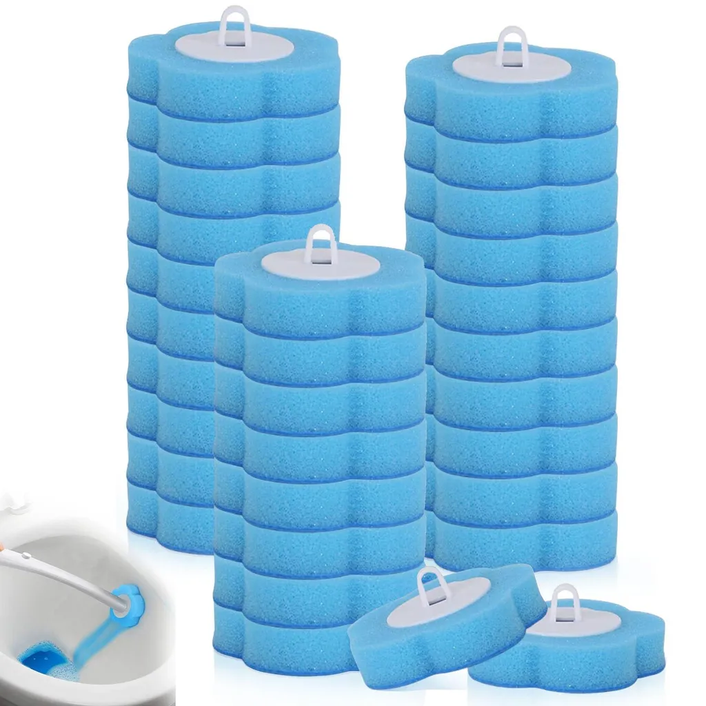 Dites adieu aux bactéries : brosse de toilettes jetable et 30 recharges WC