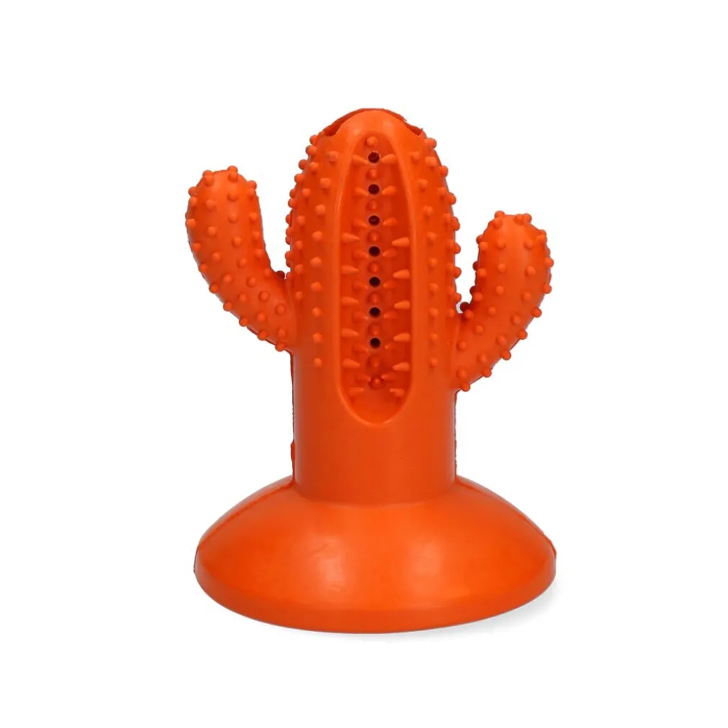 Gioco Cane AFP Cactus Gomma Media Arancione - Igiene Orale Top