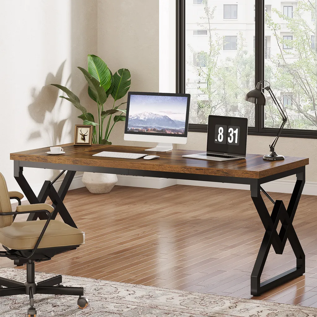 Bureau de Direction 160cm Stable pour Grand Espace de Travail Moderne