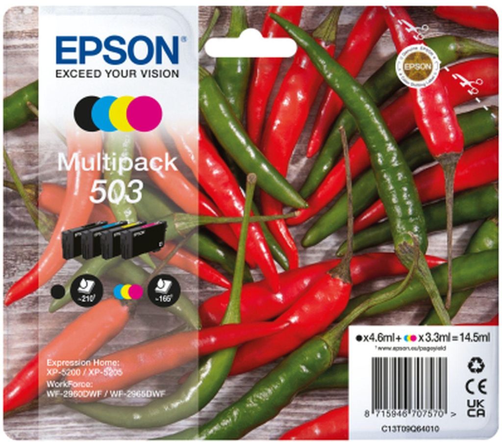 Epson 503 Multipack - 4er-Pack - Schwarz, Gelb, Cyan, Produktbild 