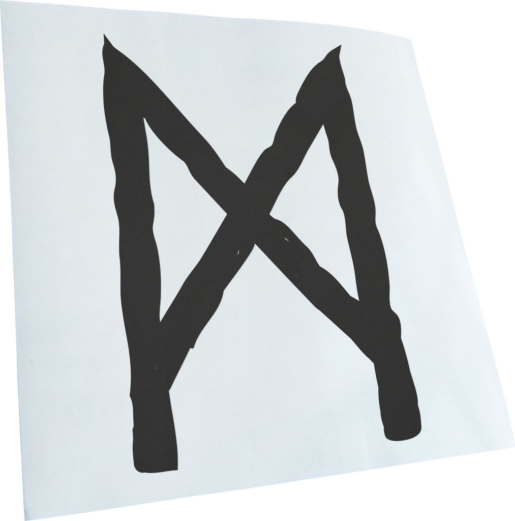 Kiwistar - Autoaufkleber - Futhark MANNAZ Rune - Neon Matt - Aufkleber für Auto Kfz Fahrrad, LKW, Truck Mofa