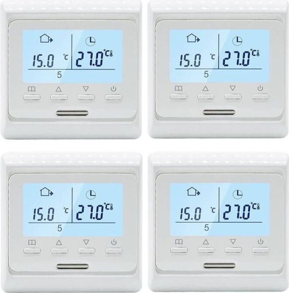 4X Wassererwärmung Fußbodenheizung LCD-Display Digital Thermostat, woechentlich programmierbarer Raumthermostate Kindersicherung Intelligenter Wa...