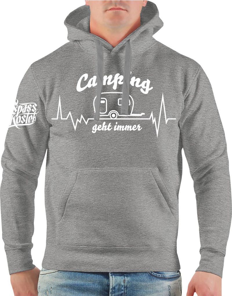 Herren Kapuzenpullover Wohnanhänger Camping Liebe
