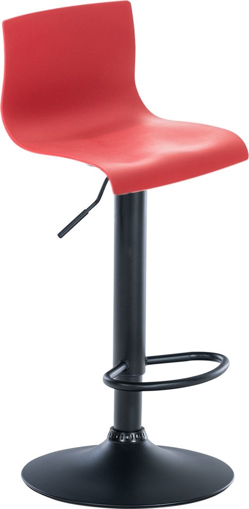 CLP Barhocker Hover Kunststoff mit Metall-Gestell rot Material Gestell Metall matt schwarz