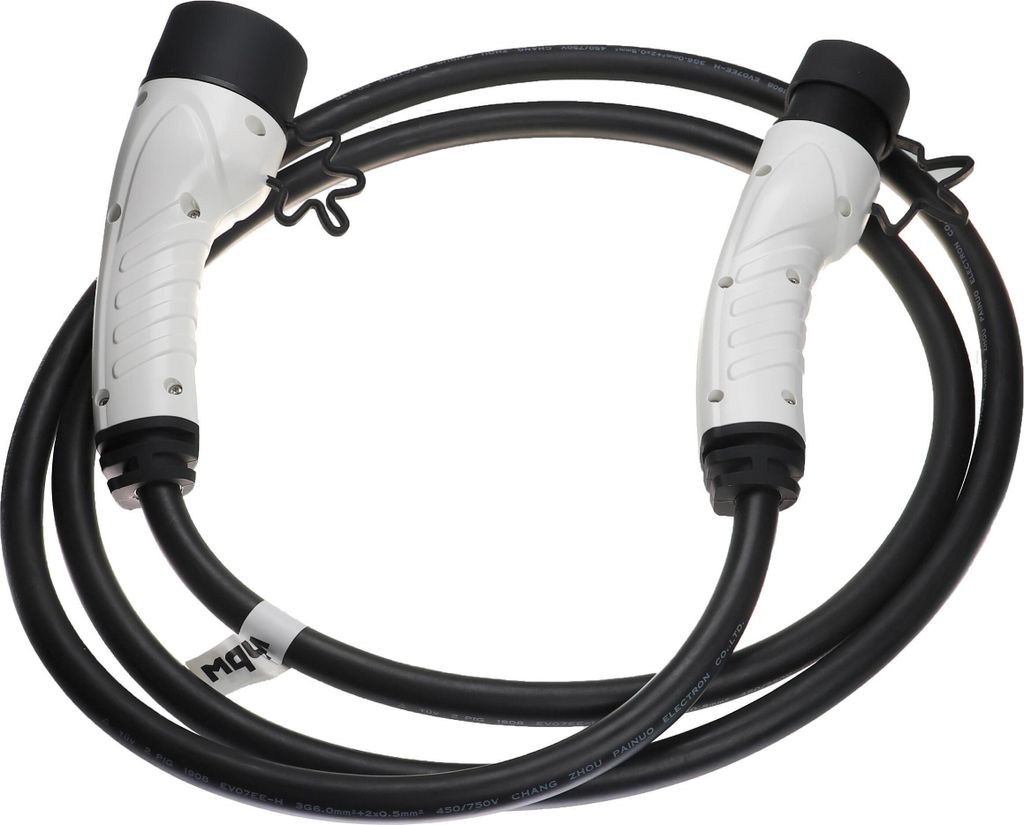vhbw Ladekabel Typ 2 zu Typ 2 für Elektroauto, 1-phasig, 32 A, 7 kW, 3 m