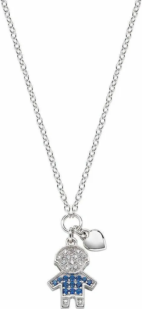 Collier Femme Amen CLPCHBBBL en Argent et Perles Bleues de Luxe