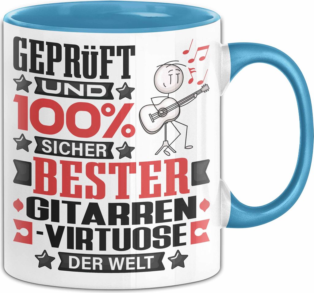 Gitarrenvirtuose Geschenk Lustiger Spruch für Gitarrenvirtuose Geschenkidee Bester Gitarrenvirtuose Der Welt (Blau)