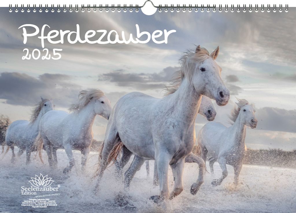 Pferdezauber DIN A3 Kalender für 2025 Pferde und Fohlen - Seelenzauber
