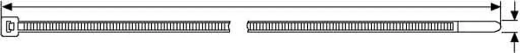 HellermannTyton UB200C-B-PA66-BK 138-00046 Fascette 200mm Nere