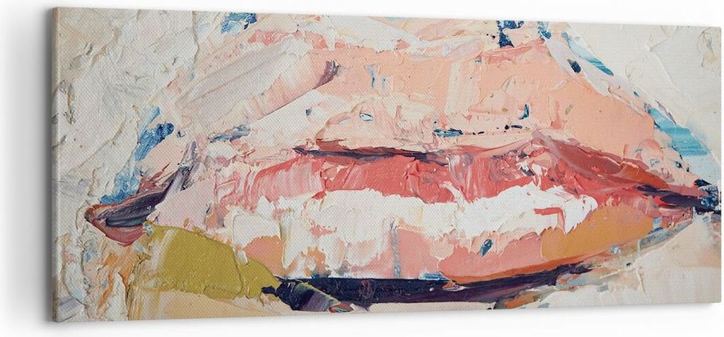 Bild auf Leinwand - Leinwandbild - Einteilig - Mund pastos Stück - 100x40cm - Wand Bild - Wanddeko - Wandbilder - Leinwanddruck - Bilder - Wanddek...