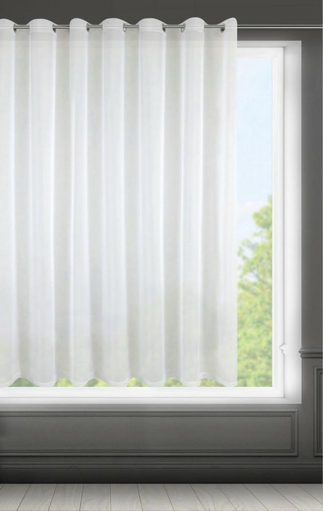 Eurofirany 462829, Sheer, Bílá, Jednobarevný, Polyester, Obrázek produktu 