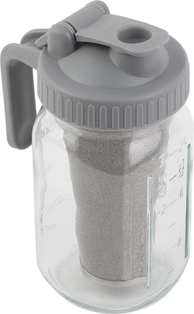 Set 2 Brocche In Vetro Da 1,8L Con Coperchio A Scatto Ermetico - Per Latte, Tè Freddo, Acqua E Succhi