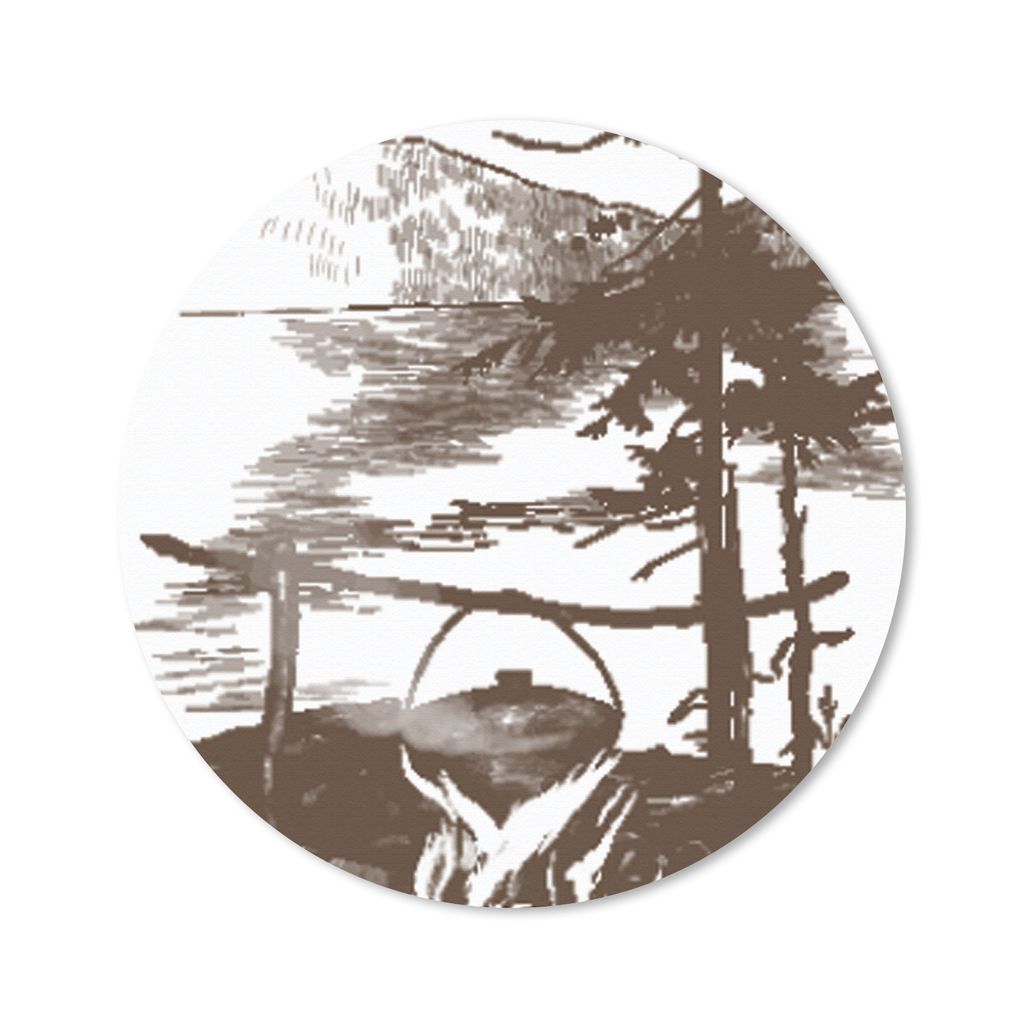 MuchoWow Mauspad Mousepad Kochen - Baum - Meer 30x30 cm - Mousepads - Maus Mat - Pad - Mausunterlage - Tischunterlage - Schreibtischmatten