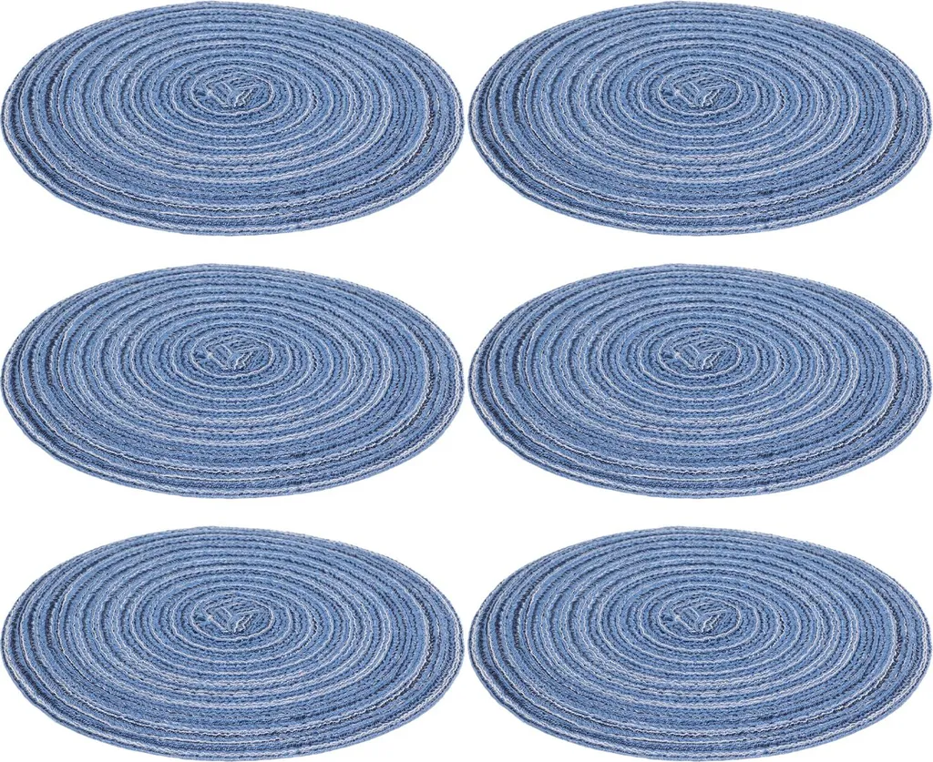 Set di 6 tovagliette rotonde con stampa in pelle di tigre