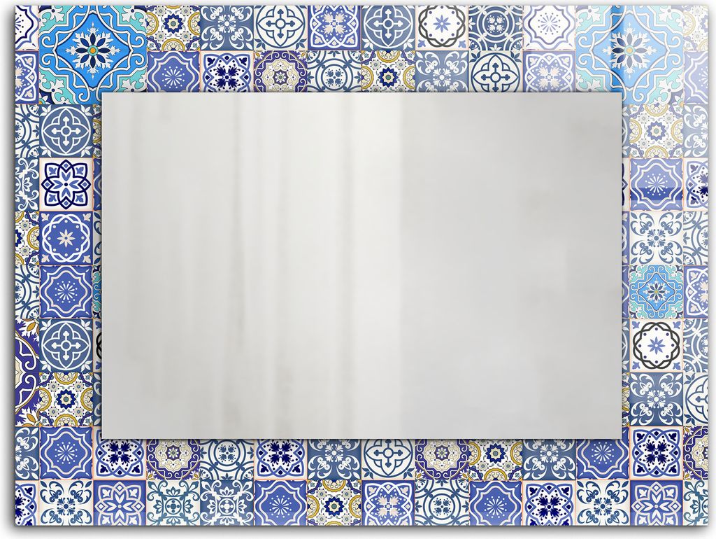 Marokańskie wzory – Lustro Prostokątne z Printem 80x60 cm – Zdjęcie produktu 