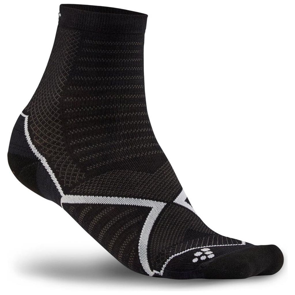 CRAFT Run Warm Sock BLACK WHITE 34/36