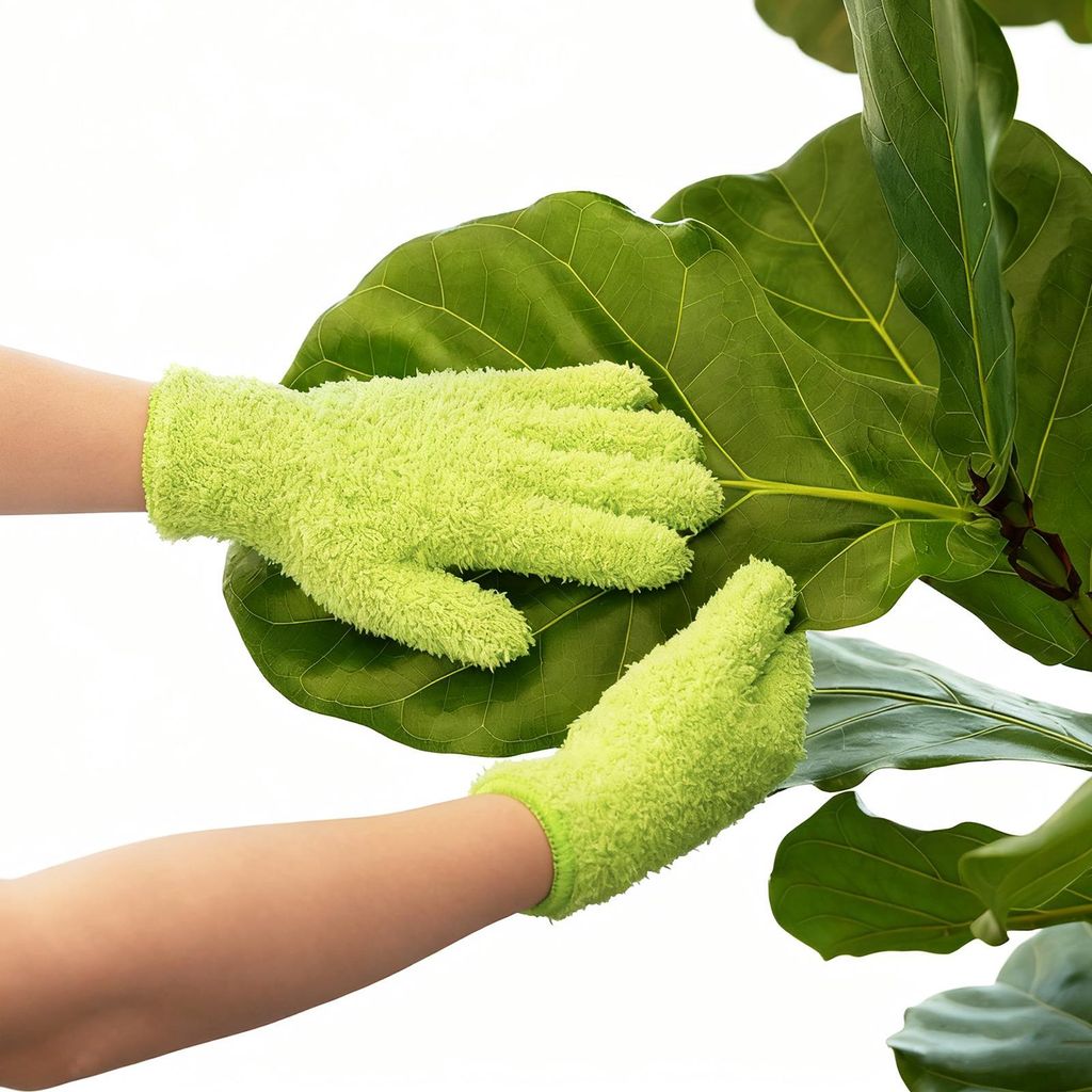 Bamworld Mikrofaser-Handschuhe – Grün, wiederverwendbar, Produktbild 