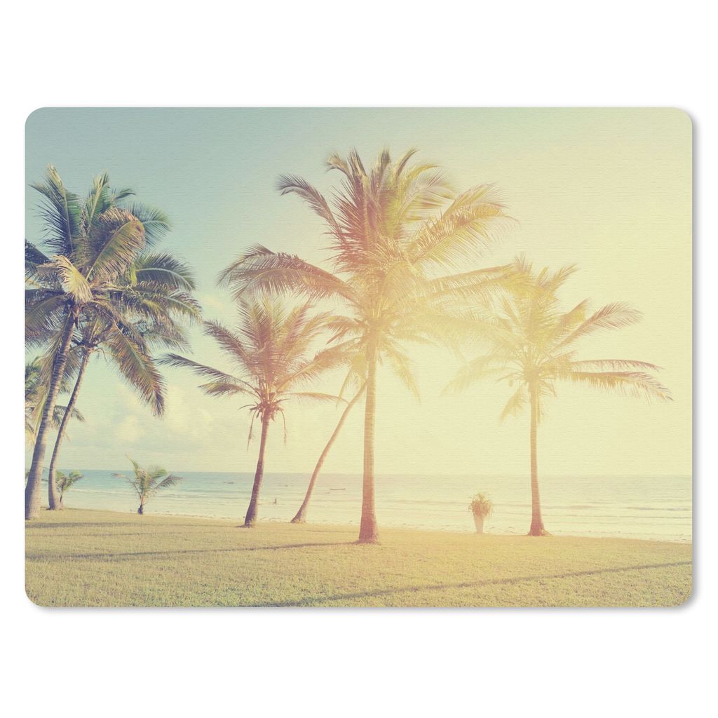 MuchoWow Mauspad Mousepad Meer - Palme - Sommer - Sonne - Strand 23x19 cm - Mousepads - Maus Mat - Pad - Mausunterlage - Schreibtischunterlage - ...