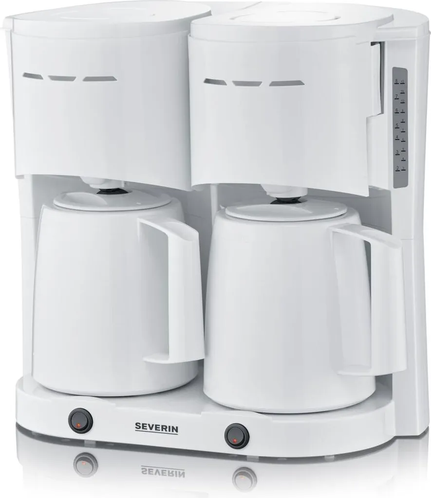 Machine à café filtre double SEVERIN KA9314 blanc avec 2 thermos 1L