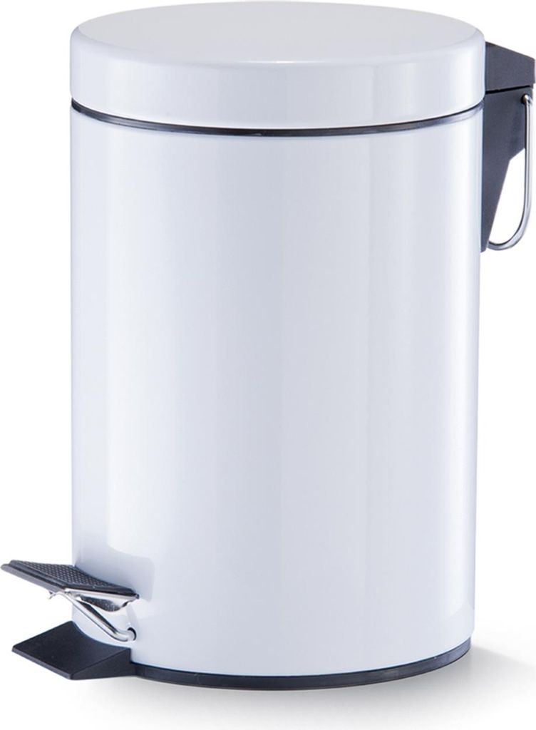 Zeller 18208 Tretabfalleimer Stahl weiß 3 L Immagine del prodotto 