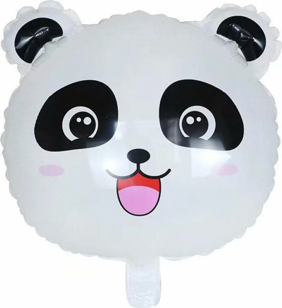 Ballon Panda 40x41cm pour anniversaire - Thème animaux forêt noir 1p