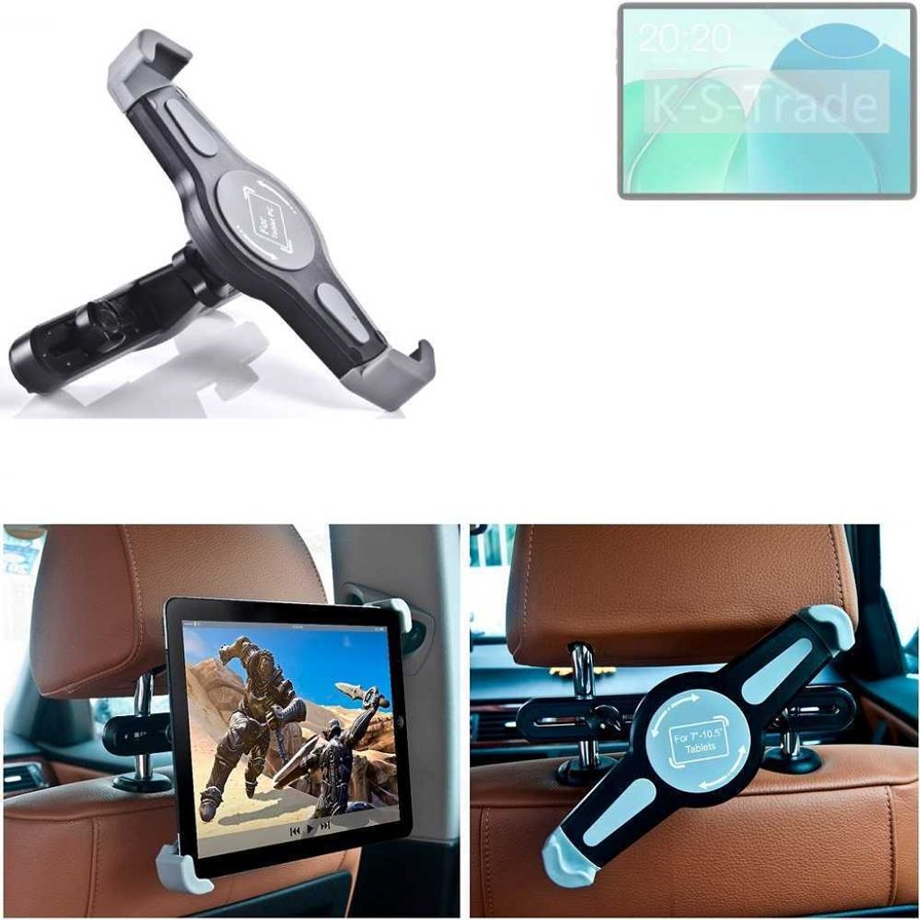 K-S-Trade Tablethalterung kompatibel mit Teclast P40S KFZ Kopfstützen Halterung 360° Auto Sitzhalterung Headrest Holder Halter Tablet PC Kopfstütze
