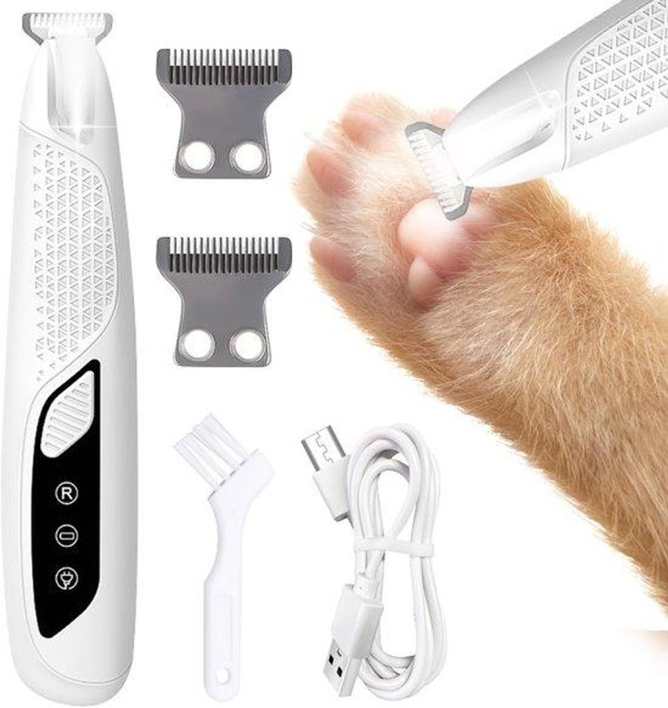 Oplaadbare Dierenhaartrimmer mit LED-Licht für Hunde und Katzenpflege
