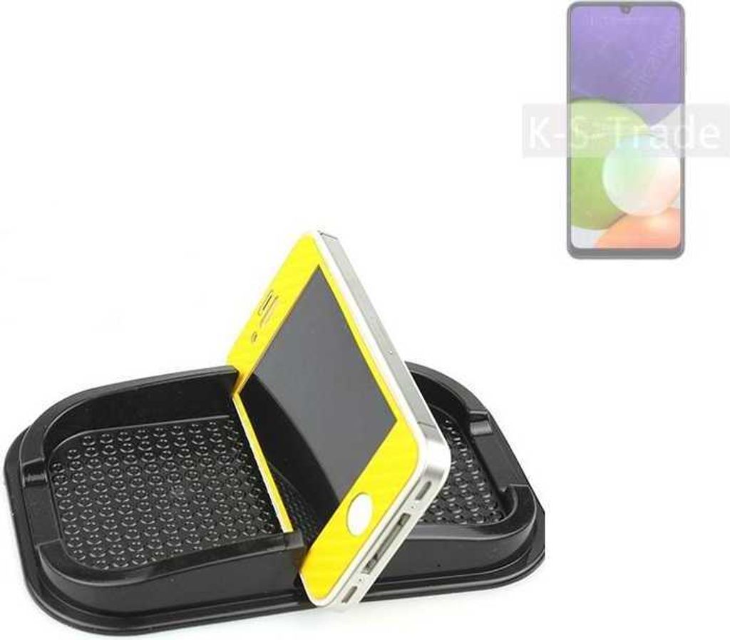 K-S-Trade Auto Anti Rutsch Matte Smartphone-Halter kompatibel mit Samsung Galaxy A22 5G Haft Pad Armaturenbrett Handy-Halterung Silikon