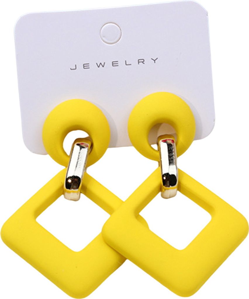 1 Paar geometrische Tropfenohrringe, quadratisches, hohles Design, Ohrringe, leicht, verformungsbeständig, Schmuck, Geschenk für Mutter, Schweste...