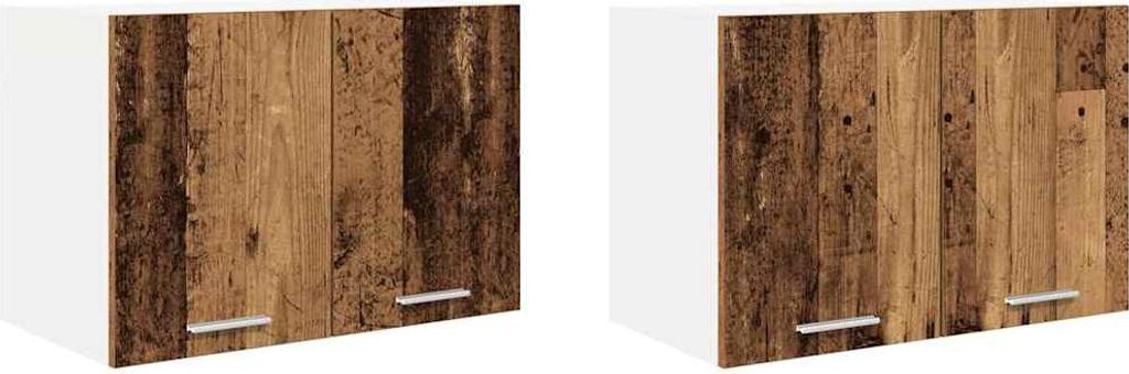 SYFAX Hängeschrank Riga 2 pcs Altes Holz und Weiß 60 x 31 x 40 cm