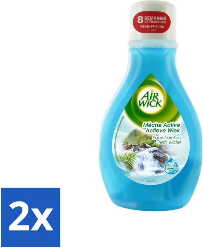 Air Wick – Lufterfrischer – Active Wick Fresh Water – 375 ml - Vorteilspack - 2 Stücke