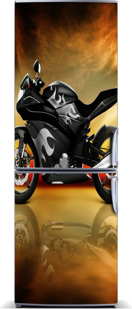 Tulup Kühlschrankdekoration - Magnetmatte - 60 cm x 180 cm - Magnet auf dem Kühlschrank - Motorrad-Sport