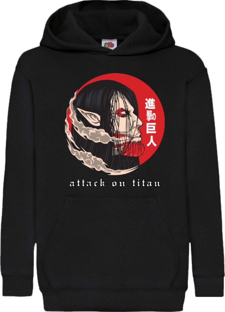 Kinder Kapuzenpullover Japan Manga Comics Anime Attack Anime On Titan Eren Yeager 06 Var-014 Yeager Hero, 9-11 Jahr - 140 / Schwarz