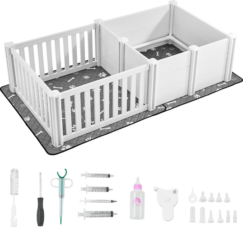 SucceBuy cassetta per cuccioli, 186,5x97x50 cm, box per Immagine del prodotto 
