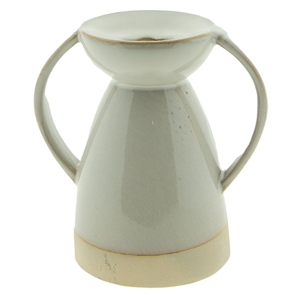 Clayre & Eef Kerzenständer 13 cm Beige Porzellan