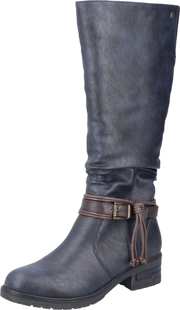 Rieker, Damenstiefel, Blau, 41 EU, Langschaft, Blockabsatz, Produktbild 