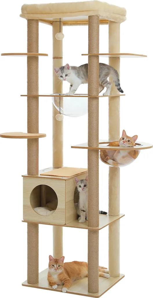 Arbre à chat géant multifonctionnel avec cachette XL et jeux intégrés