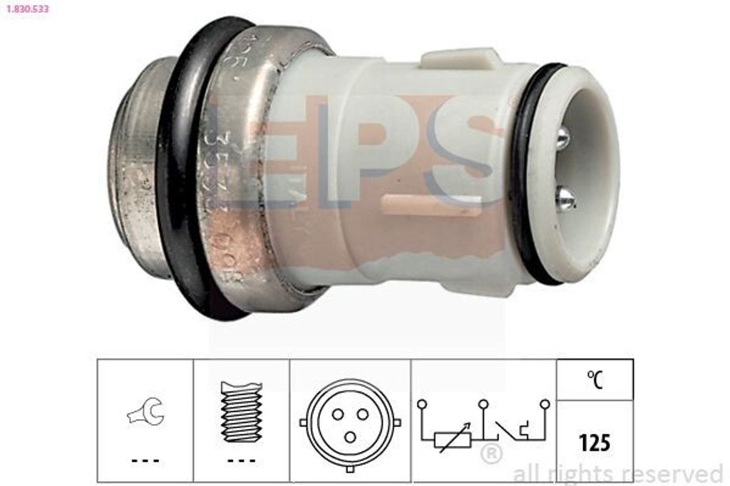 EPS 1.830.533 Kühlmitteltemperatursensor für AUDI 80 Limousine (8C2, B4) 80 (89, 89Q, 8A, B3) Cabriolet (8G7, B4) 80 Avant (8C5, B4) 100 Limousine