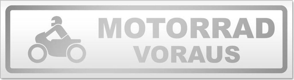Motorrad voraus 2 Magnetschild Schild magnetisch