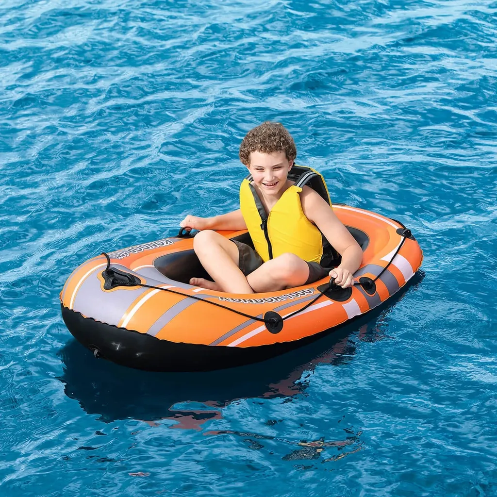 Bateau gonflable robuste 155x93cm avec valves sécurité et PVC épais - 32