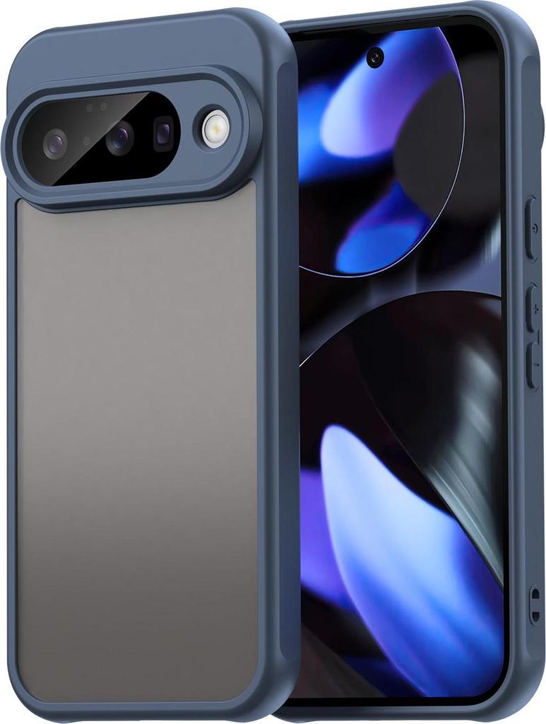 Hülle für Google Pixel 10 - Phonesta AirFrost Semi-Transparent Back Cover - Matt Blau