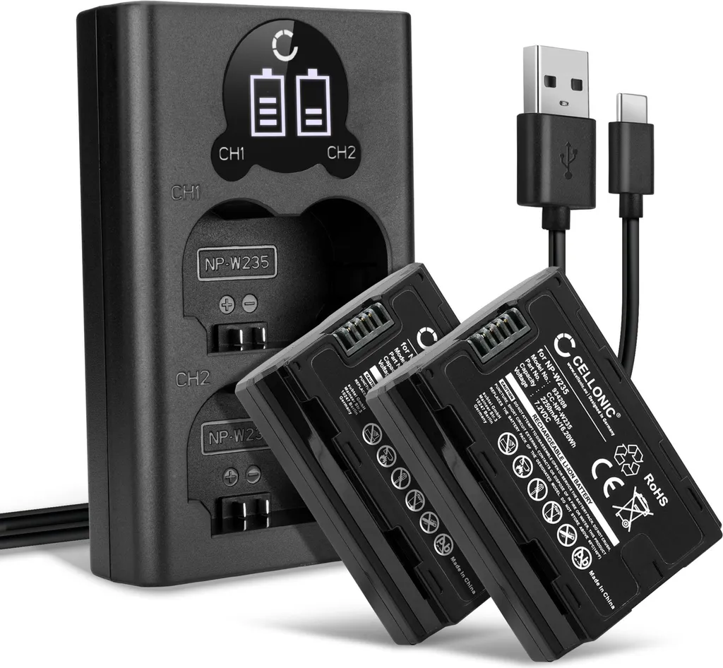 Kit Energia subtel 2x NP-FM50 1600mAh + Caricatore Doppio Sony DSC-R1