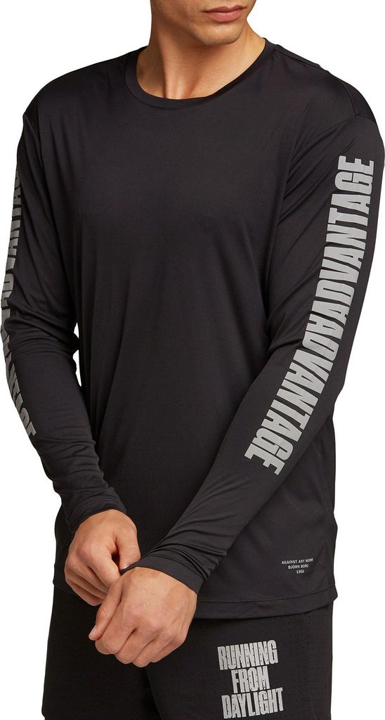 Björn Borg - Herren - Night Perf Langarm - Schwarz - Gr. S