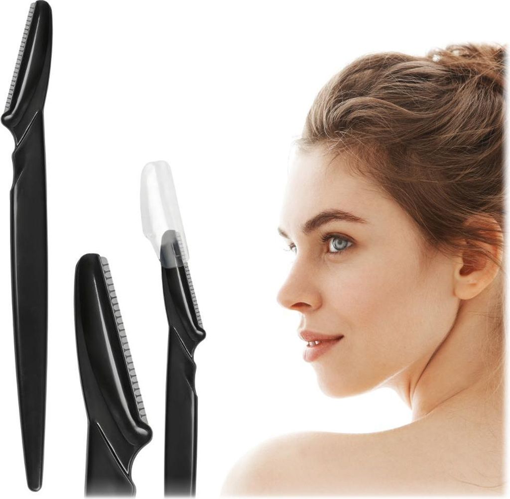 Augenbrauentrimmer aus schwarzem Kunststoff