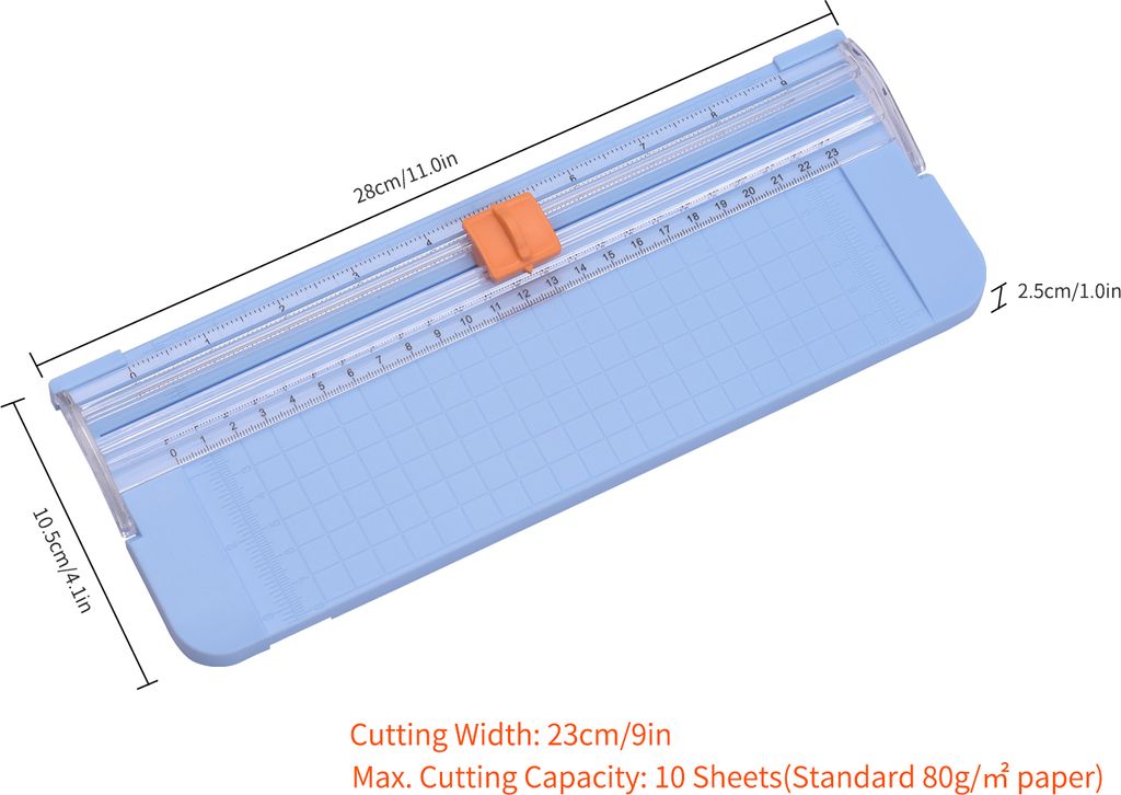 JIELISI A5 Mini Portable Paper Trimmer Papierschneider Schneidemaschine 9 Zoll Schnittlänge für Handwerk Papier Karte Foto laminiert Papier Scrap...