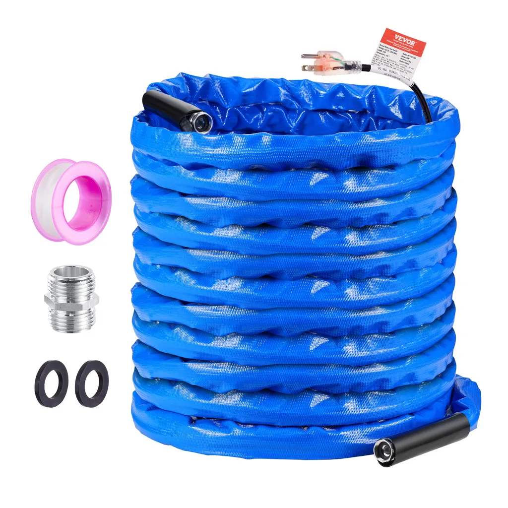 Tuyau d'eau chauffé pour hivernage camping-car 100 pieds antigel VEVOR